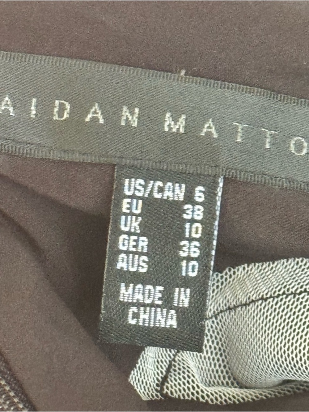 Aidan Mattox Black Midi Dress with White Trim - Picture 3 of 3